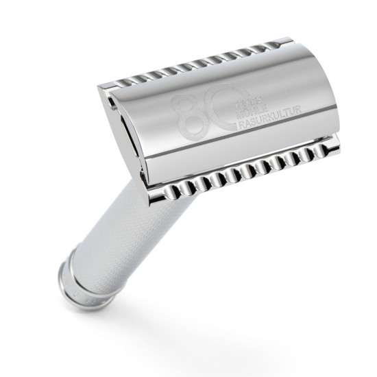 Aparat de ras safety razor cu cap cu pieptene închis Muehle R89 J80 - Ediție aniversară Aparat de ras safety razor cu cap cu pieptene închis Muehle R89 J80 - Ediție aniversară