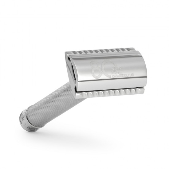 Aparat de ras safety razor cu cap cu pieptene închis Muehle R89 J80 - Ediție aniversară Aparat de ras safety razor cu cap cu pieptene închis Muehle R89 J80 - Ediție aniversară