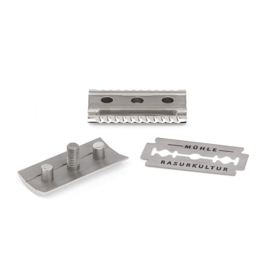 Aparat de ras safety razor cu cap cu pieptene închis Muehle R89 J80 - Ediție aniversară Aparat de ras safety razor cu cap cu pieptene închis Muehle R89 J80 - Ediție aniversară