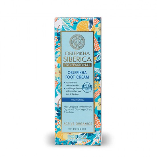 Crema de picioare Natura Siberica cu hidrolat organic de oblepikha 75 ml