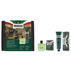 Set de barbierit cu after shave lotiune si crema de barbierit Proraso Refreshing Eucalypt si Menthol Duo Pack