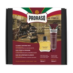 Set de barbierit cu after shave lotiune si crema de barbierit Proraso Sandalwood Duo Pack